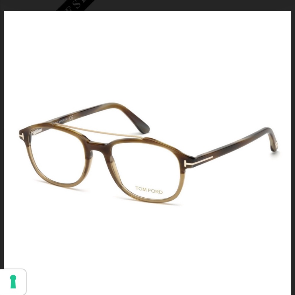 Unisex Green Tom Ford Eyeglass Frames Model FT5454